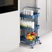 Paracity Rolling Utility Cart Metal in Blue | 34 H x 16.9 W x 14 D in | Wayfair 04CS3RZW7C79RC