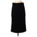 Ann Taylor Casual Midi Skirt Long: Black Solid Bottoms - Women's Size Small