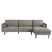 Brown/Gray Sectional - Wade Logan® Arantza 108.8" Wide Sofa & Chaise Polyester | 35 H x 108.8 W x 65.4 D in | Wayfair