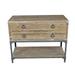 Breakwater Bay Marsham Solid Wood 2 - Drawer Accent Chest Wood in Brown/Green | 31.5 H x 39.3 W x 18 D in | Wayfair