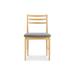 Winston Porter Elmor Fabric Ladder Back Side Chair Wood/Upholstered in Gray | 34.33 H x 20.31 W x 18.9 D in | Wayfair