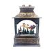 The Holiday Aisle® Deer & House Inside Water Snow Glitter Lantern Resin/Plastic | 11.5 H x 6.25 W x 6.25 D in | Wayfair