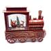 The Holiday Aisle® Train w/ Santa Inside Water Snow Glitter Lantern Resin/Plastic | 19 H x 8 W x 16.5 D in | Wayfair