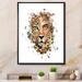 Trinx Human Leopard Fusion - Floater Frame Print on Canvas in Black/Brown/Yellow | 40 H x 30 W x 1.5 D in | Wayfair