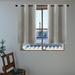 Ebern Designs Mallerie Solid Room Darkening Thermal Grommet Curtain Panels Plastic in Gray/Black | 45 H x 34 W in | Wayfair