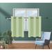 Eider & Ivory™ Nesta Solid Color Semi-Sheer Thermal Grommet Curtain Panels Plastic in Green/White | 36 H x 34 W in | Wayfair