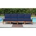 Willow Creek Designs Huntington 113" Wide Outdoor Teak Patio Sofa w/ Sunbrella Cushions Wood/Natural Hardwoods/Sunbrella® Fabric Included | Wayfair