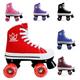 Kingdom GB HI-PE Canvas Roller Skates Girls Womens Adult Rollerboots Red Size UK 8