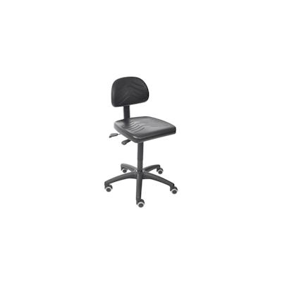 PROREGAL Arbeitsstuhl Arlington, kleiner Rückenlehne, Sitzneigeverstellung, Sitzhöhe 46-65cm, Polyurethane-Sitz, Kunststoff-Fußkreuz, Rollen Image