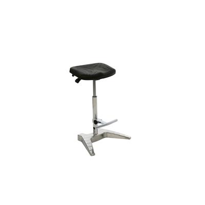 PROREGAL Stabile Stehhilfe Phoenix | Sitzhöhe 70-88cm | Tragfähigkeit 150kg | Polstersitze | mit integrierten Transportrollen & Fußstütze | Schwarz Image