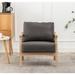 Armchair - Marnisha Armchair Faux Leather/Wood in Brown Laurel Foundry Modern Farmhouse® | 30 H x 27 W x 29 D in | Wayfair