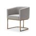 Benjara Cid 24 Inch Modern Dining Chair, Tight Back, Fabric, Antique Brass Upholstered/Metal in Gray | 32 H x 24 W x 24 D in | Wayfair BM301799