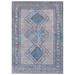 Blue/Red 84 x 60 x 0.01 in Area Rug - Benjara Nia 5 X 7 Soft Area Rug, Ornate, Border, Medium, Cornflower Blue | 84 H x 60 W x 0.01 D in | Wayfair