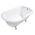 Kingston Brass 54" x 30" Freestanding Soaking Cast Iron Bathtub Cast Iron in Gray | 24 H x 54 W x 30.13 D in | Wayfair VCT7D543019W6