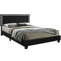 Monica Velvet Upholstered King Platform Bed in Black - Better Home Products Monica-60-Blk