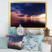 Highland Dunes Dramatic Panoramic Tropical Sunset - Nautical & Coastal Canvas Wall Art Canvas in Blue/Pink/Yellow | 34 H x 44 W x 1.5 D in | Wayfair