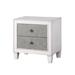 Rosdorf Park Nightstand w/ 2 Drawers & Diamond Handle, Gray Wood in Brown/Gray | 28 H x 28 W x 17 D in | Wayfair CF4B69480AFA45AEA0F25F3E7FE90F1B