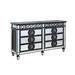 Rosdorf Park Fawne 68 Inch Modern Dresser, 8 Drawers, Crystal Knobs, Wood, Black, White Wood in Black/Brown/White | 41 H x 68 W x 68 D in | Wayfair