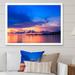 Highland Dunes Dramatic Panoramic Tropical Sunset VII - Nautical & Coastal Canvas Wall Art Canvas in Blue/Orange/Yellow | Wayfair