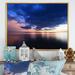 Highland Dunes Dramatic Panoramic Tropical Sunset X - Nautical & Coastal Canvas Wall Decor Canvas in Blue/Pink | 12 H x 20 W x 1 D in | Wayfair