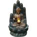 Hanover 21-In. Buddha Hand of Protection Indoor or Outdoor Garden Fountain with LED Lights for Patio, Deck, Porch