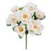 Set of 2 Cream White Artificial Magnolia Flower Stem Bush Bouquet 16in - 16" L x 12" W x 12" DP