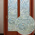 Film de fenêtre arc-en-ciel mosaïque 3D autocollants de fenêtre d'intimité pour la maison film de
