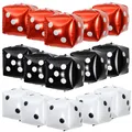 Lot de ballons en forme de cube 18cm 5 pièces dés en aluminium pour casino cartes à jouer