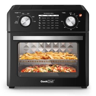 Air Fryer Countertop Toaster Oven, Black Stainless Steel