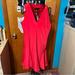 J. Crew Dresses | Jcrew J. Crew Red Flounce Dress Vneck Nwt New Size Large | Color: Red | Size: L