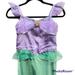 Disney Costumes | Disney Girls Ariel Mermaid Costume | Color: Green/Purple | Size: Girls 9/10