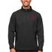 Men's Antigua Heather Black Alabama Crimson Tide Course Quarter-Zip Pullover Top