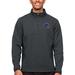 Men's Antigua Heather Charcoal Boise State Broncos Course Quarter-Zip Pullover Top