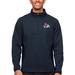 Men's Antigua Heather Navy Fresno State Bulldogs Course Quarter-Zip Pullover Top