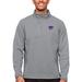 Men's Antigua Heather Gray Kansas State Wildcats Course Quarter-Zip Pullover Top