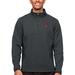 Men's Antigua Heather Charcoal Texas Tech Red Raiders Course Quarter-Zip Pullover Top