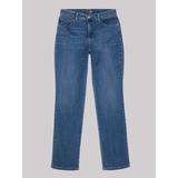 Plus Size Women's Relaxed Fit Instantly Slims Straight Leg Jean by Lee in Seattle (Size 26 T)