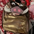 Disney Bags | Lion King Pumba Disney Gold Unused New Mini Backpack | Color: Brown/Gold | Size: Os