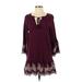 Forever 21 Casual Dress - Popover: Burgundy Dresses - Women's Size Small