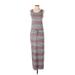 Gap Casual Dress - Maxi: Gray Stripes Dresses - Women's Size X-Small