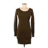 Say What? Casual Dress - Bodycon: Green Print Dresses - Women's Size Medium