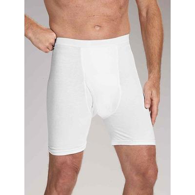 Haband Mens InstaDry Incontinence Mid-Length Briefs, White, Size XL