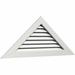 Ekena Millwork PVC Right Triangle - Right Side Gable Vent w/ Flat Trim Frame in White | 45.6 H x 89 W in | Wayfair GVPTR36X1401FUN