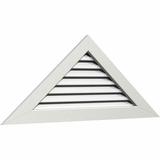 Ekena Millwork PVC Right Triangle - Right Side Gable Vent w/ Flat Trim Frame in White | 45.6 H x 89 W in | Wayfair GVPTR68X3401FUN