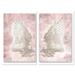 Oliver Gal Fashion Angel Feathers Glam Pink/Gray Canvas Wall Art Set Print for Bedroom Canvas in White | 36 H x 24 W x 1.5 D in | Wayfair