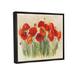 Stupell Industries Red Poppy Florals Soft Green Meadow Grass Canvas Wall Art By Carol Rowan Canvas in Green/Red | 17 H x 21 W x 1.7 D in | Wayfair