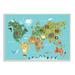Stupell Industries Country Animals World Map Continents Wildlife Diagram Wall Plaque Art By Abi Hall in Blue/Brown/Green | Wayfair an-597_wd_10x15