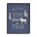 Stupell Industries Stay Wild & Free Moose Mountain Scene Rustic Wildlife Canvas in Blue/Green/White | 30 H x 24 W x 1.5 D in | Wayfair
