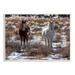 Stupell Industries Pair Horses Walking Through Snow Dusted Grassland Wall Plaque Art By Jeff Poe Photography Canvas in Brown/White | Wayfair