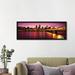 Ebern Designs Panoramic Skyscrapers Lit up at Sunset, Willamette River, Portland, Oregon Photographic Print on Canvas in White | Wayfair